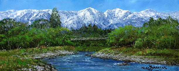 白馬連峰と姫川