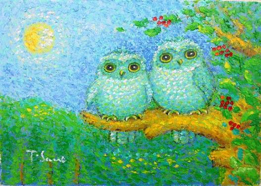 月夜のふくろう