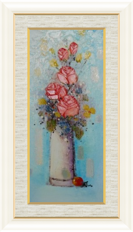 ミニ縦長赤い花51